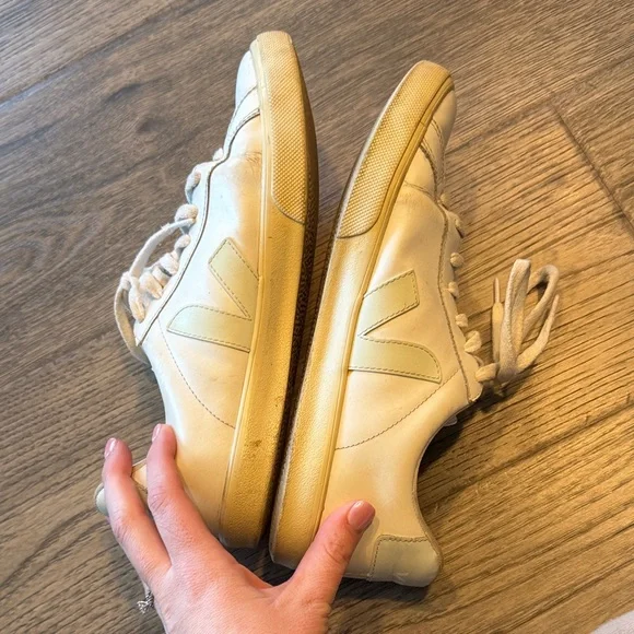 Veja womens Cream and White Sneakers - Picture 8 of 8